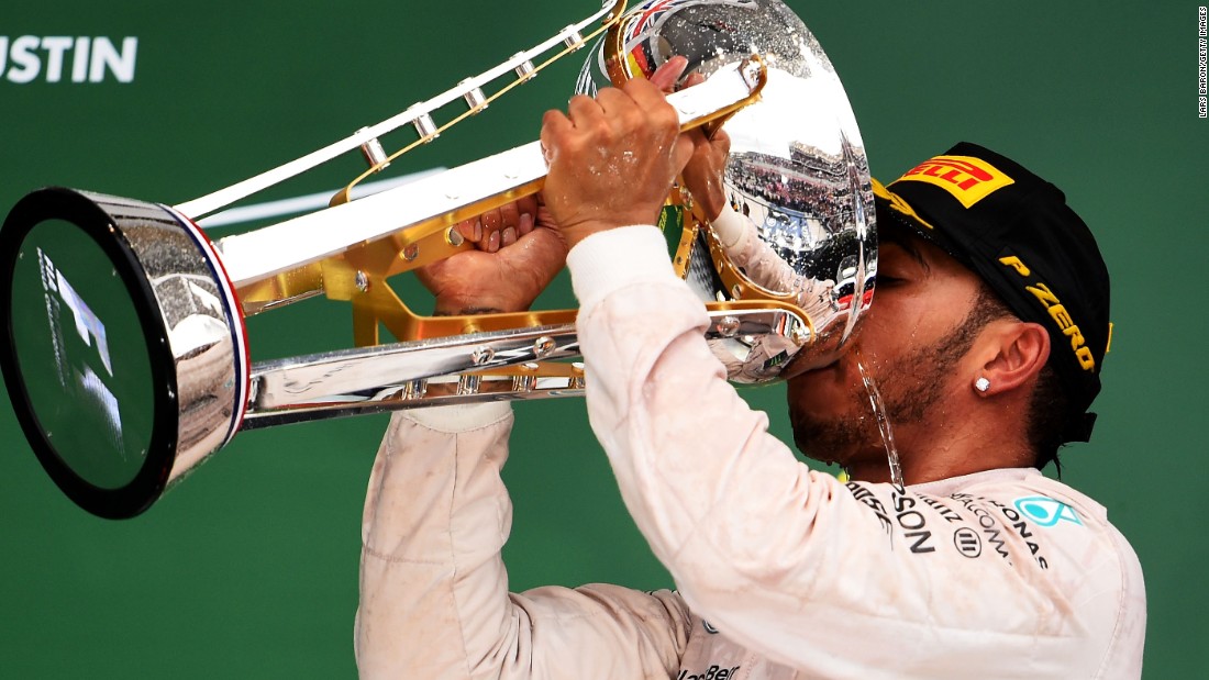 Hamilton&#39;s third World Championship -- his second in two years -- was won with three races to spare. The win at the Circuit of the Americas near Austin, Texas was his 10th of the 2015 season.