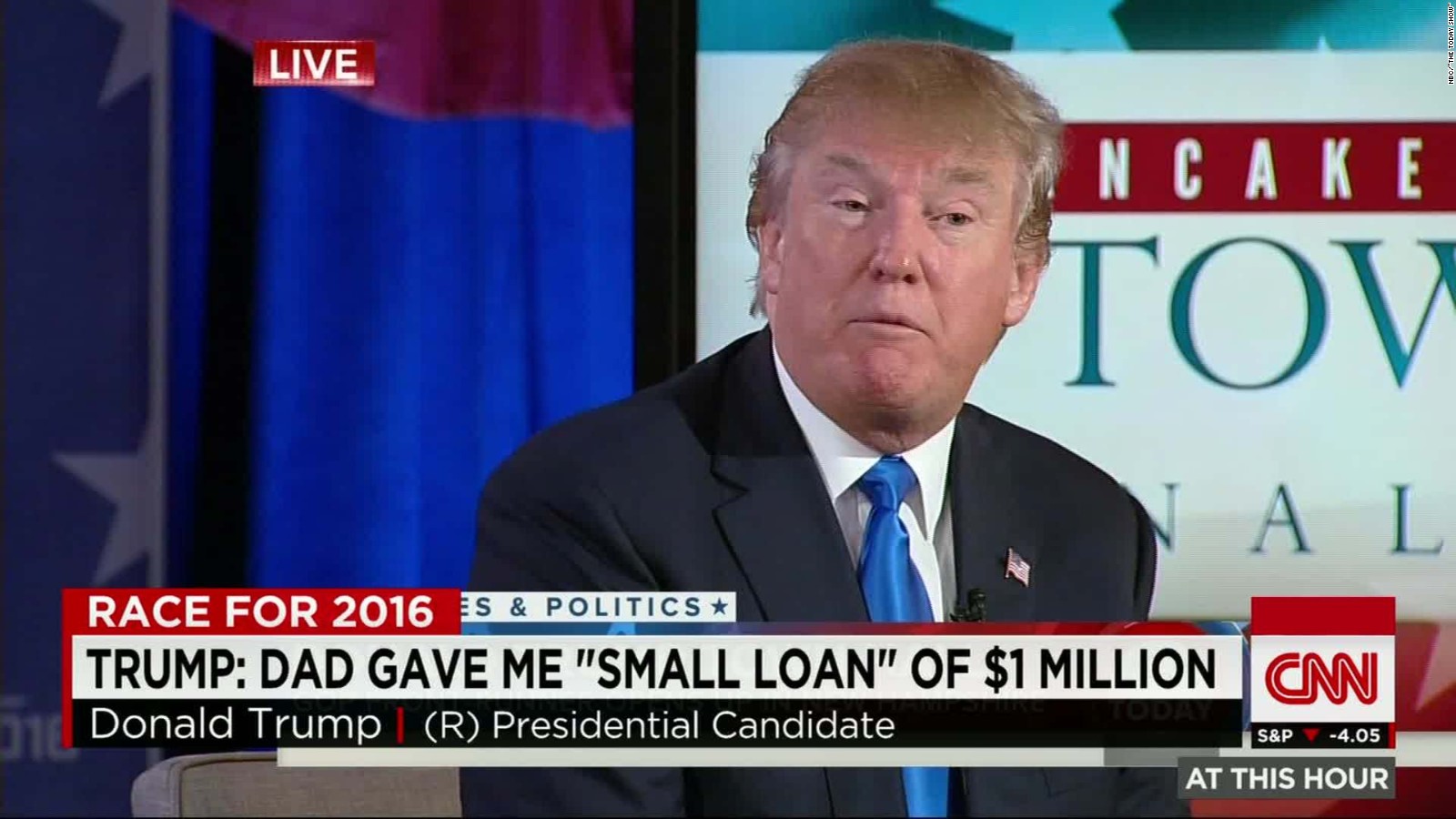 Donald Trump Calls Father S 1 Million Loan Small Cnn Video