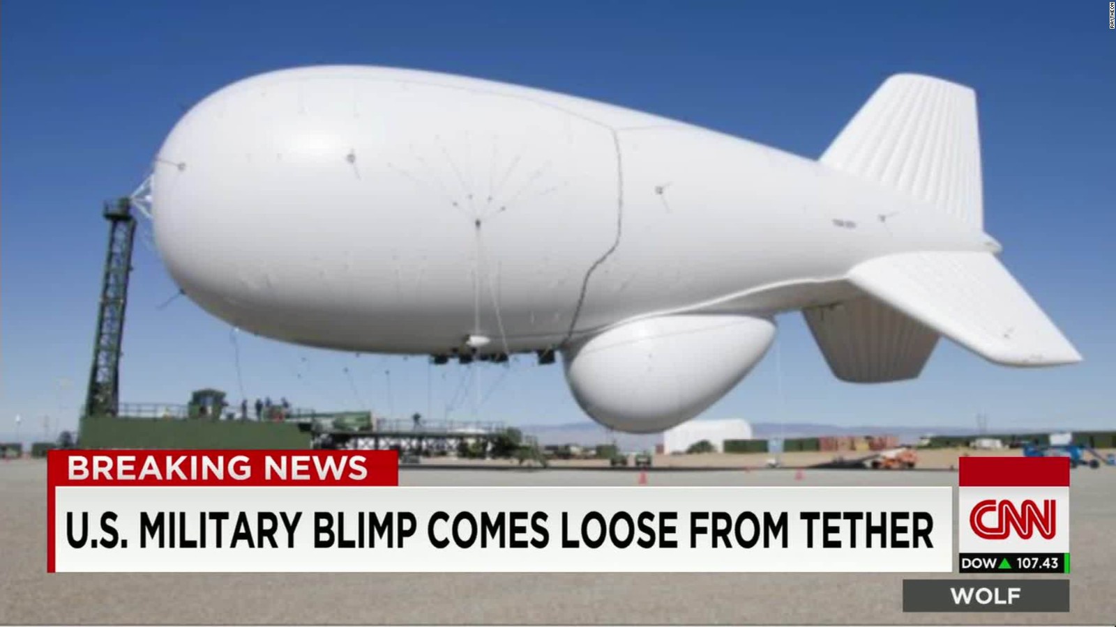 Military blimp on the loose - CNN Video