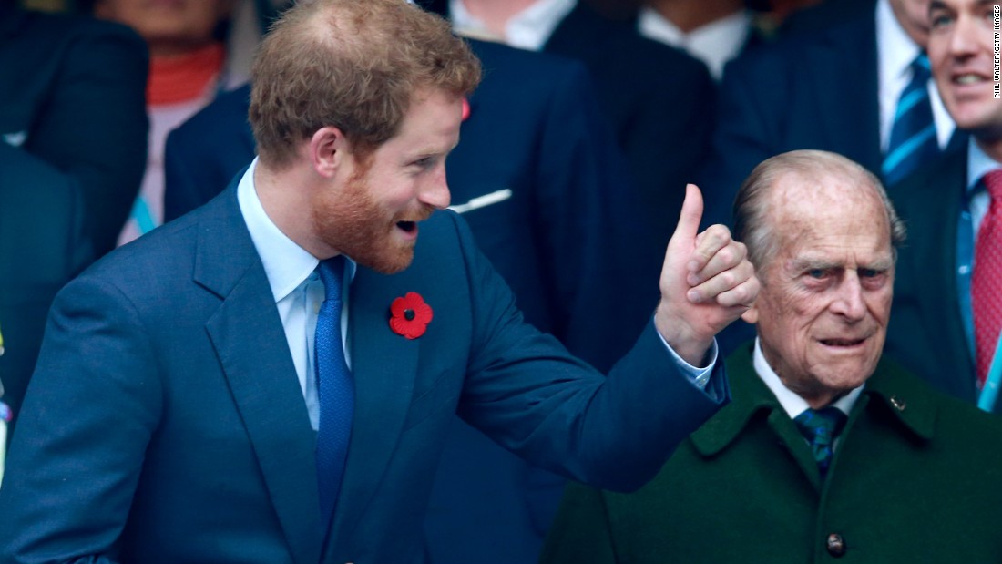 By Royal command. Prince Harry and the Duke of Edinburgh enjoyed the proceedings at Twickenham.