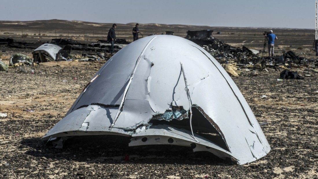 Debris at the crash site on November 1.