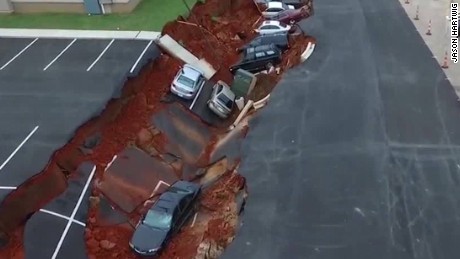 Sinkhole Mississippi drone footage newday_00001717