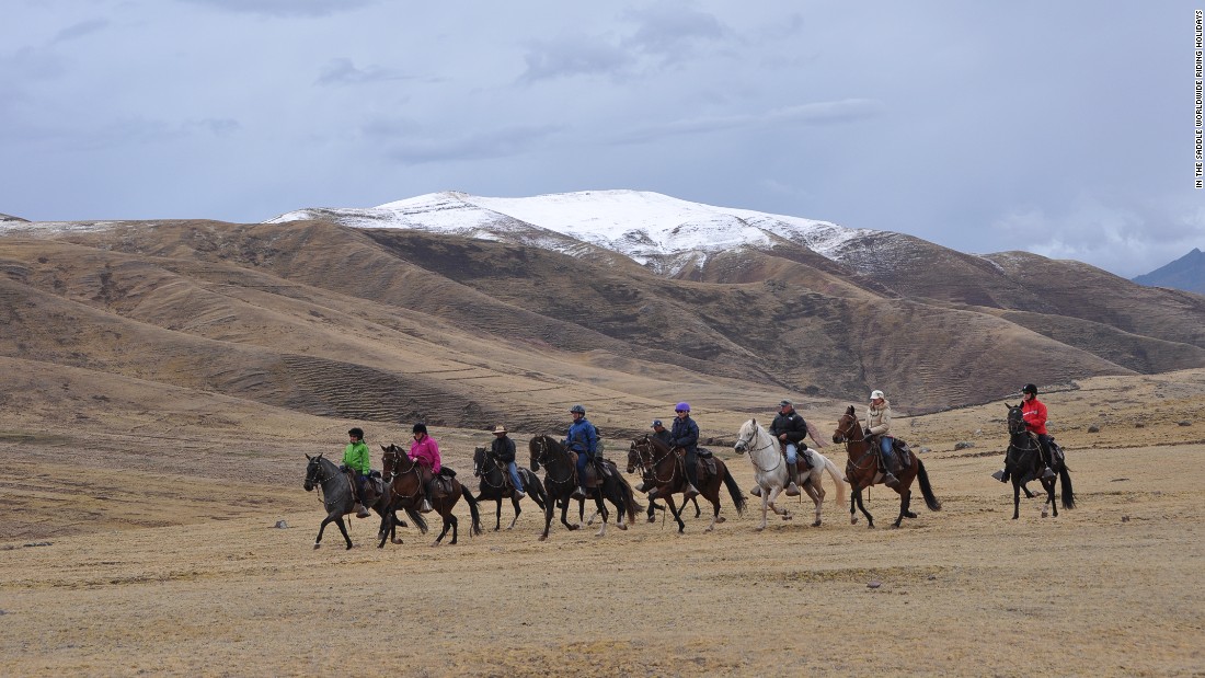 Riding through the Andes on a Peruvian Paso is one of the great wild equine adventures, with widescreen views of snow-capped mountains.  