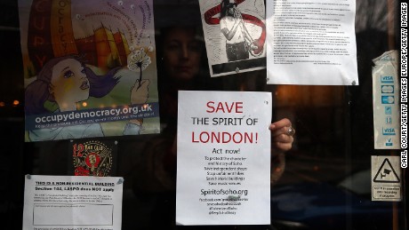 Not everyone&#39;s a fan of gentrification: a protest against the phenomenon took place in London in 2015.