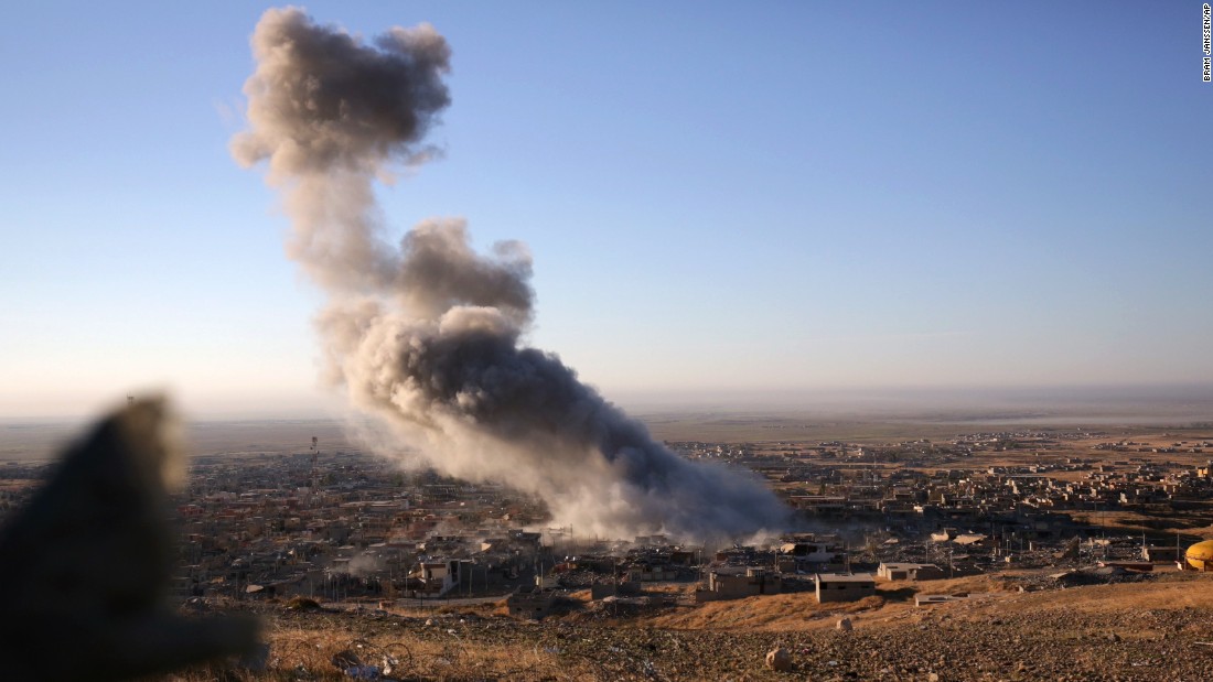 Smoke rises over the northern Iraqi town of Sinjar on November 12. Kurdish Iraqi fighters, backed by a U.S.-led air campaign, &lt;a href=&quot;http://www.cnn.com/2015/11/13/middleeast/iraq-free-sinjar-isis/&quot; target=&quot;_blank&quot;&gt;retook the strategic town, &lt;/a&gt;which ISIS militants overran last year. ISIS wants to create an Islamic state across Sunni areas of Iraq and Syria.