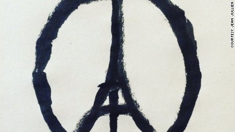 French illustrator Jean Jullien drew this after he learned about the Paris attacks.