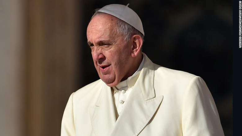 Pope Francis looks on during his weekly general audience at St. Peter&#39;s square on November 11, 2015 at the Vatican. VINCENZO PINTO/AFP/Getty Images