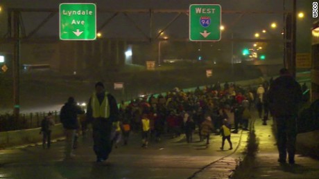 Demonstrators shut down Minneapolis interstate