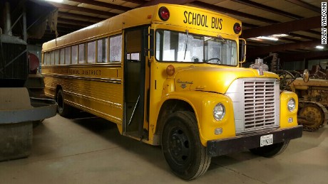 The school bus where 27 people were kidnapped has been kept at Bright&#39;s Museum in Le Grand, California. 