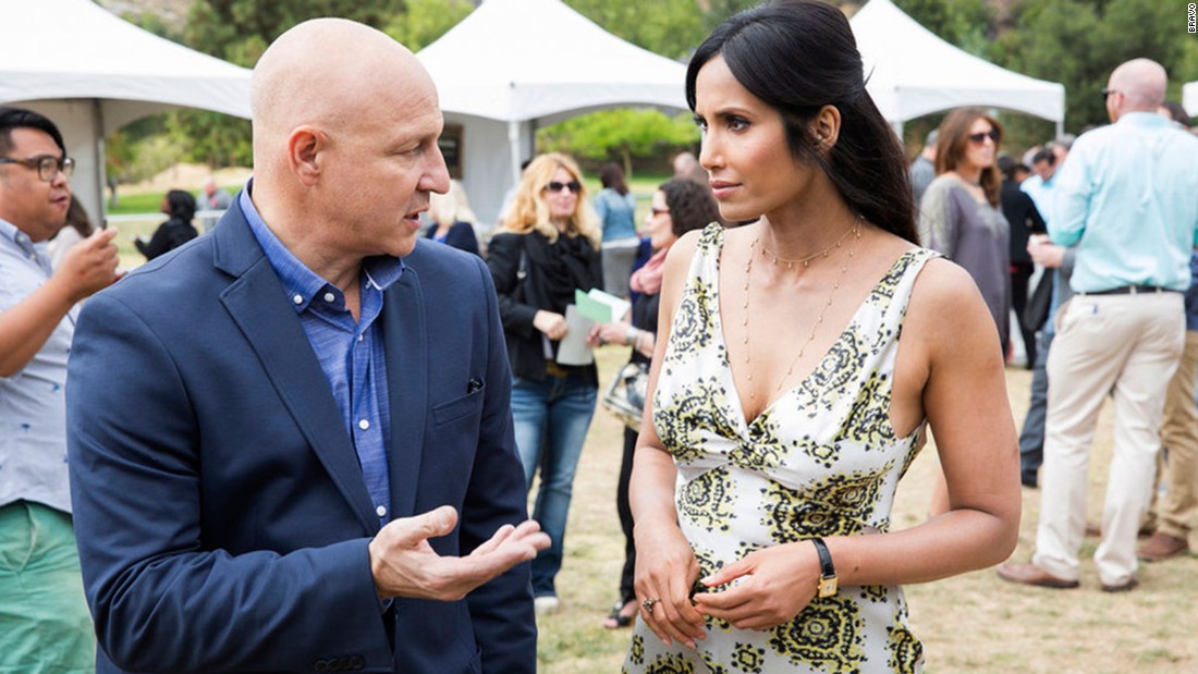 Tom Colicchio and Padma Lakshmi in 'Top Chef.' (Photo by: Dale Berman/Bravo)