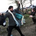 macedonia refugee police baton