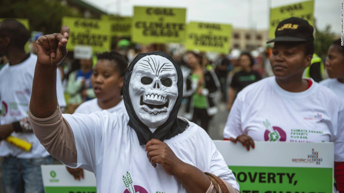 Some 700 people from different climate justice movements gather in the Johannesburg, South Africa, focusing on the continued reliance of coal as a primary source of generating electricity. 