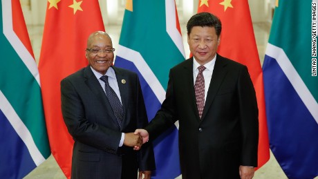 Chinese President Xi Jinping shakes hands with South African President Jacob Zuma at the Great Hall of the People on September 4, 2015 in Beijing, China. China&#39;s choice of South Africa to host the China-Africa summit underscores the special relationship between the two countries.