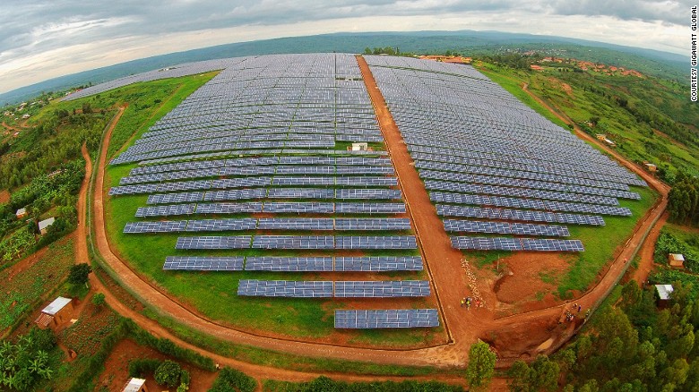 In Rwanda, an Africa-shaped 8.5 &lt;a href=&quot;http://edition.cnn.com/2016/07/15/africa/africa-renewables-superpower/&quot;&gt;megawatt solar plant&lt;/a&gt; east of Kigali came into full production in December 2015. It has boosted&lt;a href=&quot;http://gigawattglobal.com/2015/02/08/gigawatt-global-launches-east-africas-first-solar-field/&quot; target=&quot;_blank&quot;&gt; the country&#39;s electricity capacity by 6%&lt;/a&gt;.