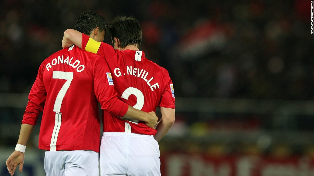 Neville won his second Champions League title in 2008 when a Cristiano Ronaldo inspired United beat Chelsea on penalties in Moscow.