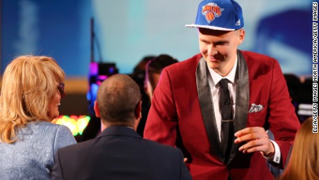 Porzingis was the fourth pick in the 2015 NBA draft after playing in Spain for several years. 