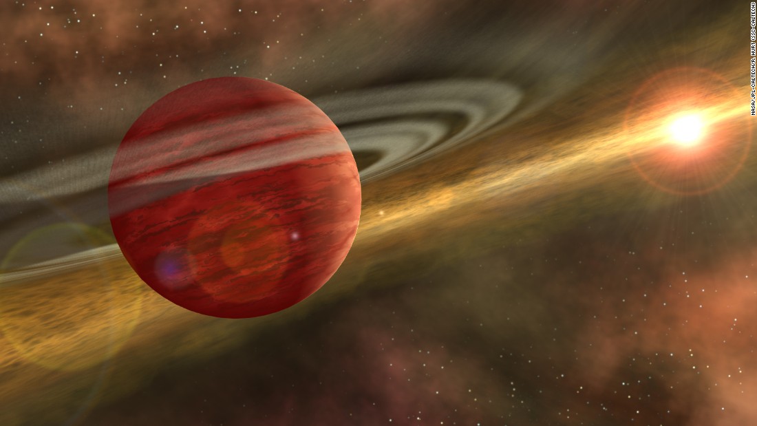 HD-106906b is a gaseous planet 11 times more massive than Jupiter. The planet is believed to have formed in the center of its solar system, before being sent flying out to the edges of the region by a violent gravitational event. 