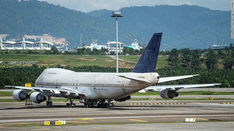 A Boeing 747-200F plane with the registration number TF-ARM is seen parked on the tarmac at Kuala Lumpur International Airport (KLIA) in Sepang