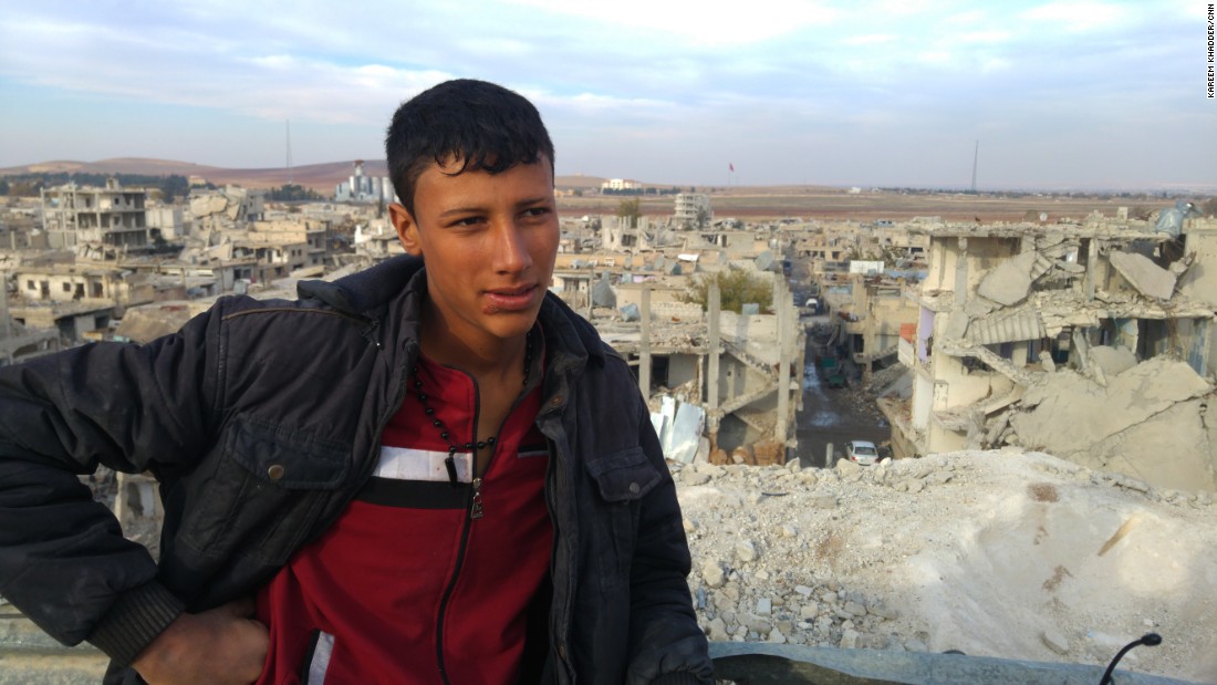 17-year-old Hamouda is a Kobani resident whose hobby is raising pigeons -- a pastime banned by ISIS because it&#39;s a waste of time. He fled with his family to Turkey across the border during the five-month battle for Kobani.