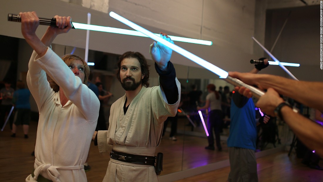 Star Wars fans Alain Bloch and Matthew Carauddo founded the Golden Gate Knights in 2011 to teach classes on how to safely wield a lightsaber and perform choreographed moves. 