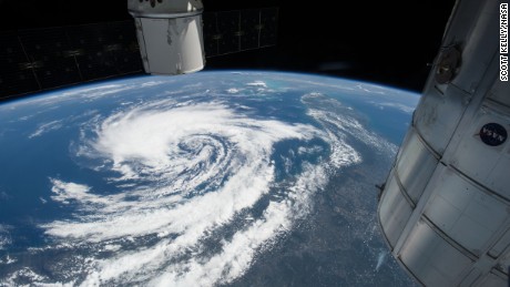 Astronaut Scott Kelly captured this photo, from the International Space Station, of Tropical Storm Anna off the southeastern coast of the United States on May 8, 2015.