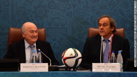 December 21 2015: FIFA President Sepp Blatter and UEFA President Michel Platini were banned by FIFA's Ethics Committee for eight years. The ban relates to all football-related activity and comes into effect immediately. 