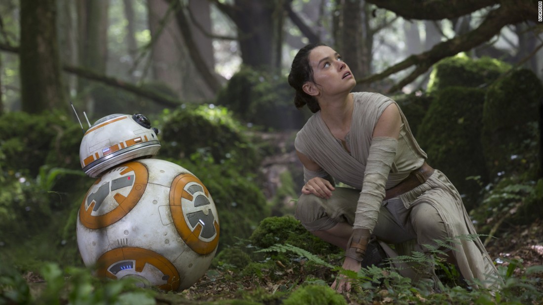 &lt;strong&gt;BB-8&lt;/strong&gt;, an astromech droid, with Rey. Built from a concept by Abrams and brought to life by Neal Scanlan, Matt Denton and Josh Lee, he&#39;s a fan favorite. We can sense R2-D2&#39;s jealousy from here.