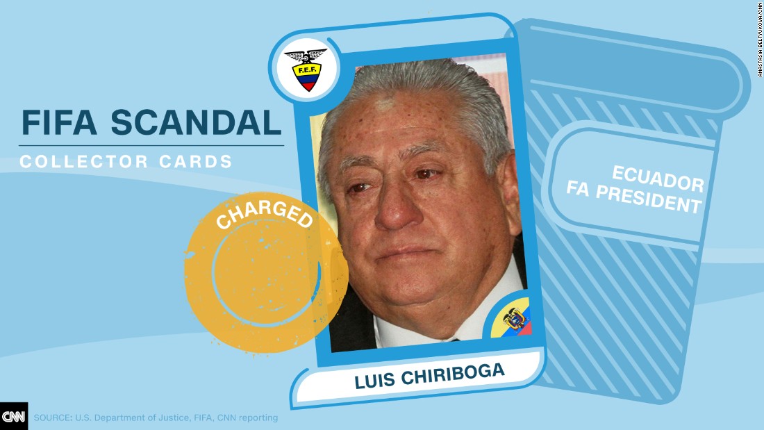 FIFA scandal collector cards Chiriboga