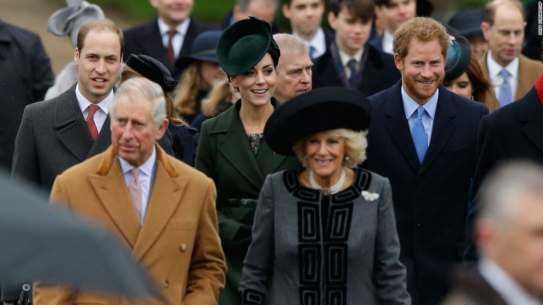 Members of the British royal family attend the traditional Christmas Day church service at St. Mary Magdalene Church in Sandringham, England.
