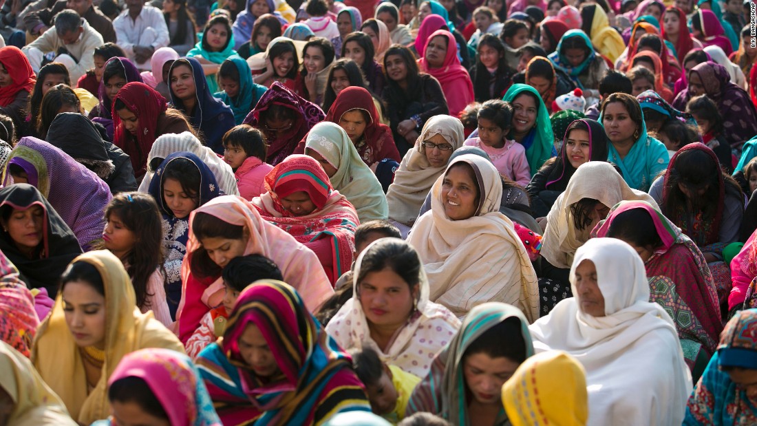 People attend a Christmas Mass in Islamabad, Pakistan.