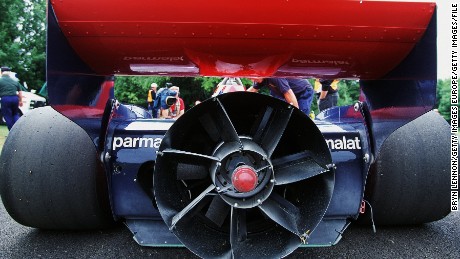 The Brabham BT46B &#39;&#39;Fan Car&#39;&#39; on show during the Goodwood Festival of Speed in 2001.