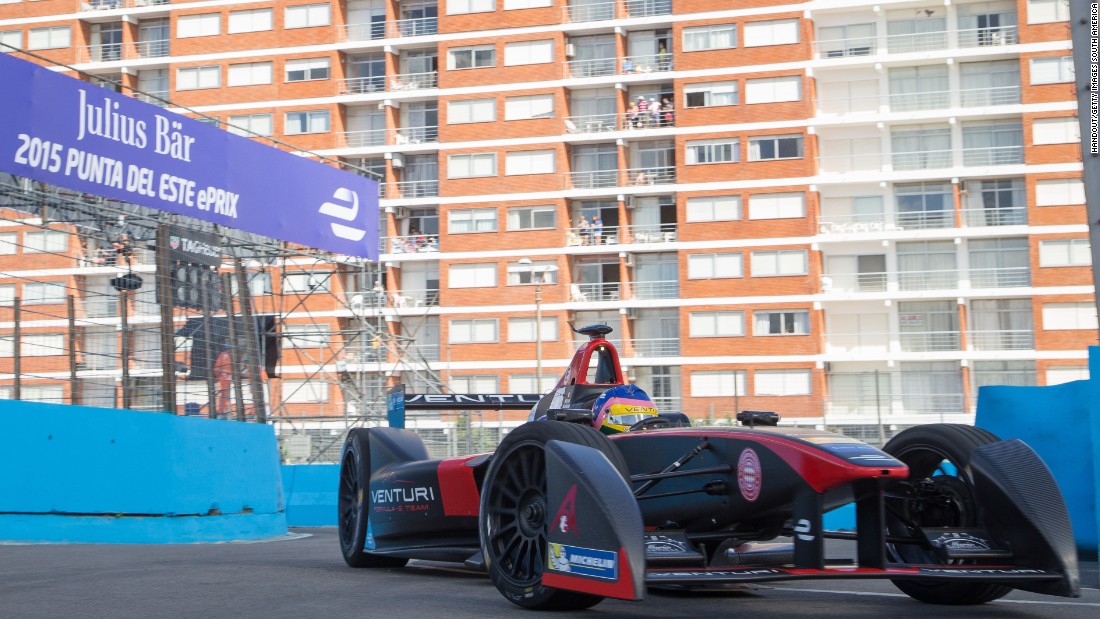 Villeneuve, who drives for the Venturi team, is the first F1 world champion to race in Formula E. 