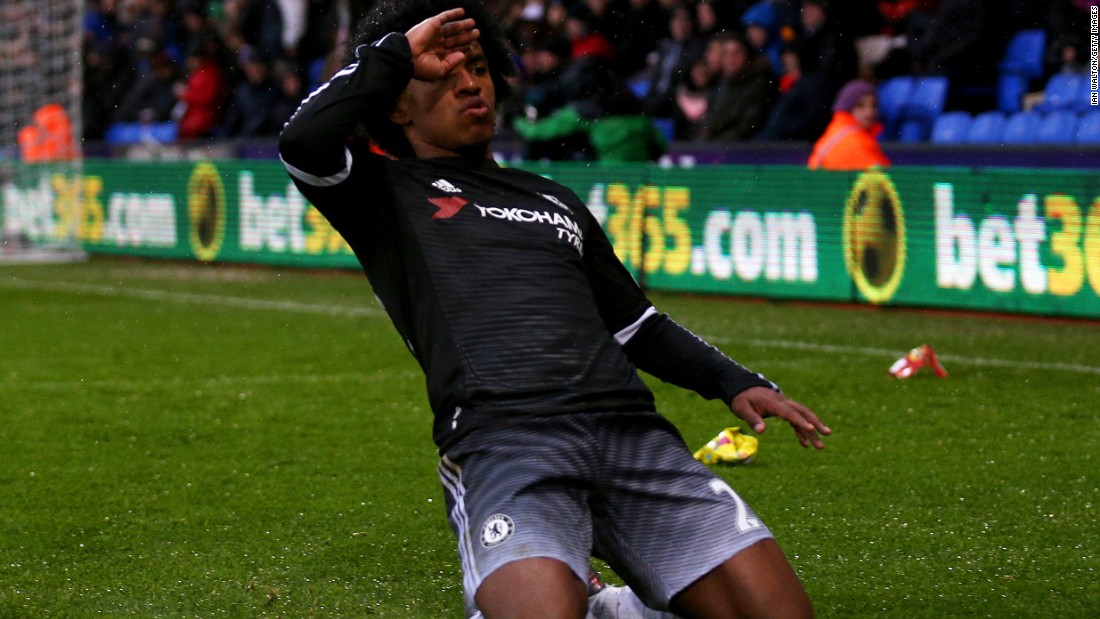 Willian scored the goal of the match to put Chelsea two-up at Selhurst Park. 