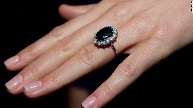 large sapphire ring with diamonds