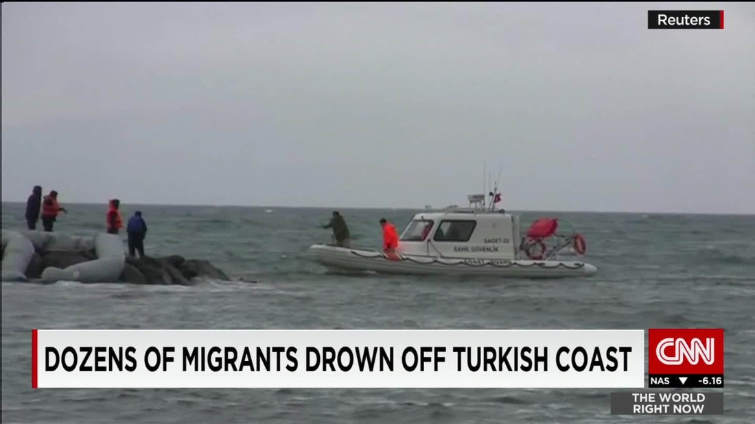 Dozens Of Migrants Drown Off Turkish Coast Cnn Video