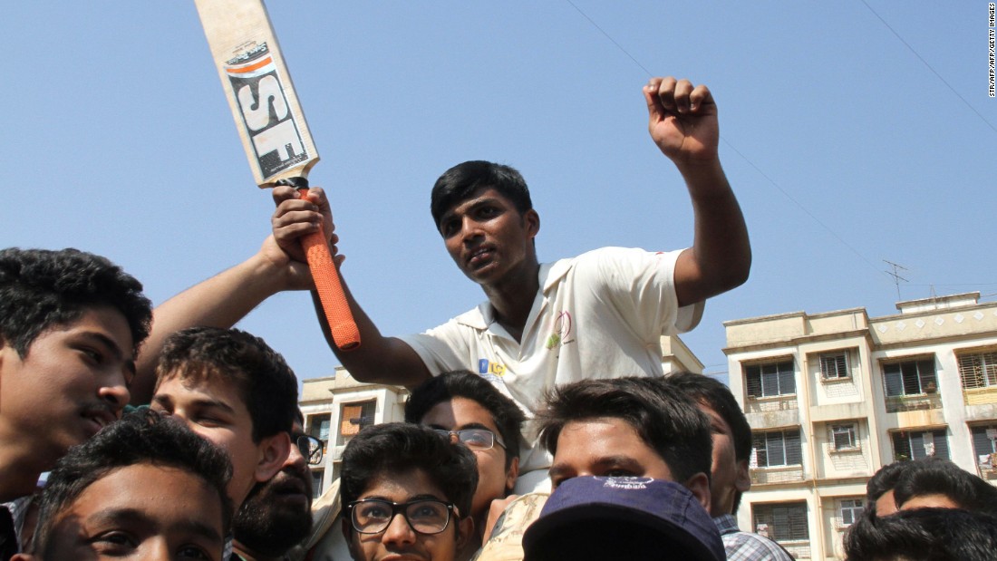 Pranav was hailed by his teammates, the world&#39;s media and India&#39;s most famous cricketing son.