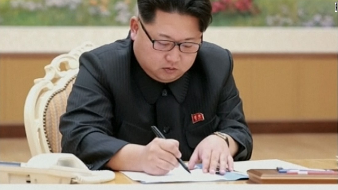 North Korea's Kim Jong Un Shown Allegedly Signing Bomb Test