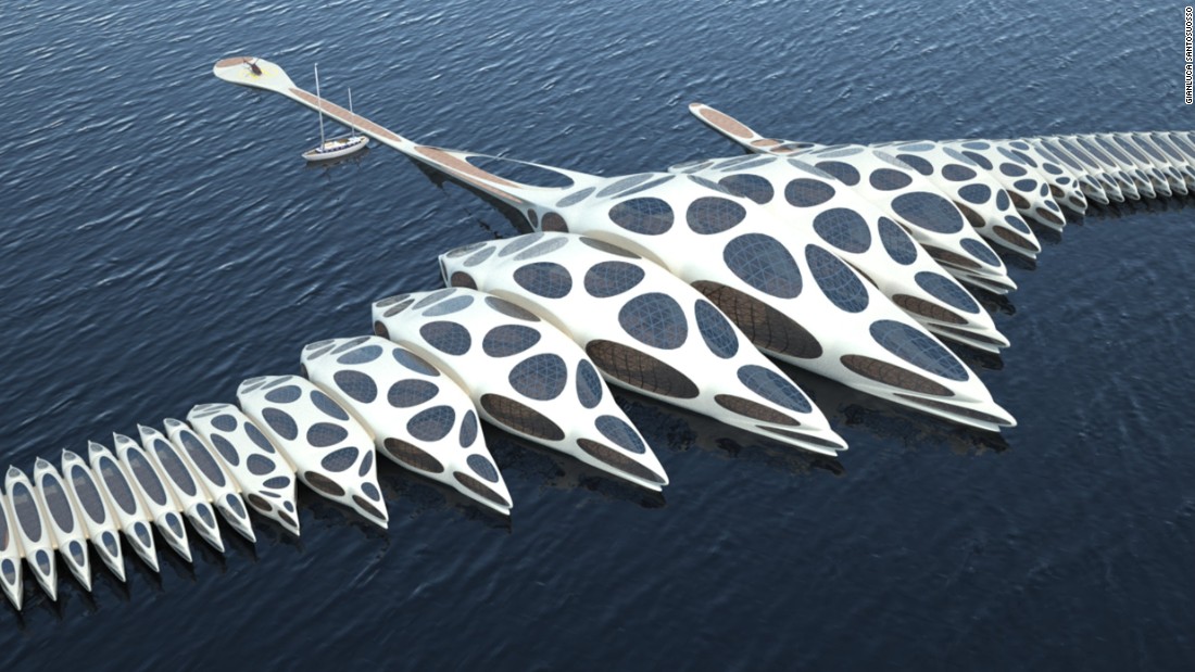 Designed by engineer and architect Gianluca Santosuosso, the MORPHotel project aims to develop a new luxury hotel concept. The hotel&#39;s &quot;vertebral spine&quot; allows it to adapt its shape according to weather conditions and its docking location.