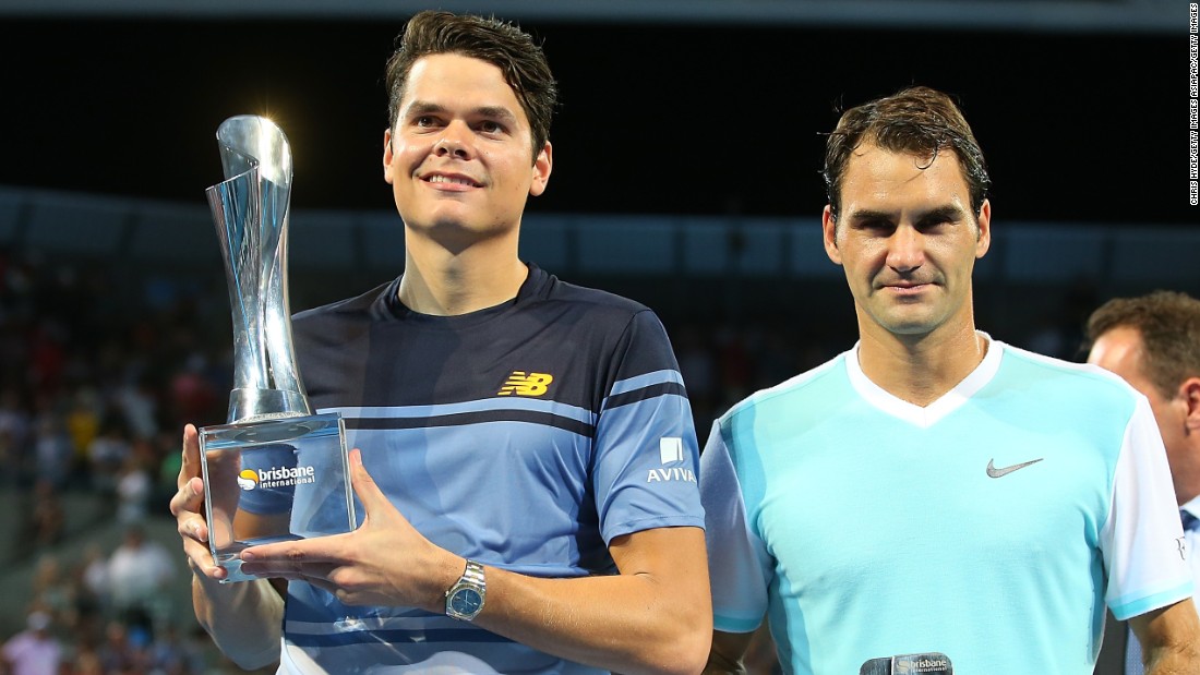 Raonic was avenging defeat to Federer in last year&#39;s final in Brisbane.