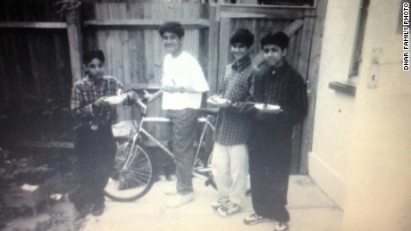 Siddhartha Dhar (on bike) with his local friends. Photo provided by Dhar&#39;s sister, Konika Dhar.