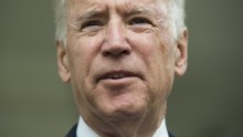 US Vice President Joe Biden speaks to the media about the tentative budget deal between the White House and Congress at the Naval Observatory in Washington, DC, October 27, 2015. AFP PHOTO / SAUL LOEB        (Photo credit should read SAUL LOEB/AFP/Getty Images)