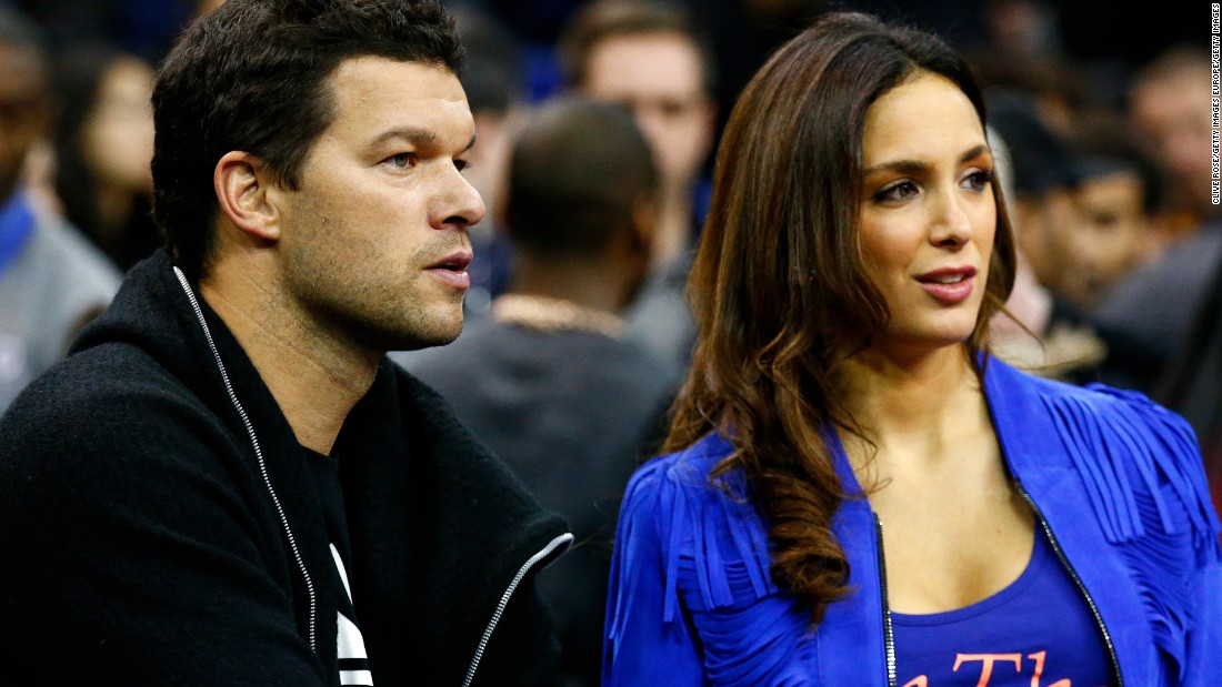 Drogba&#39;s former teammate Michael Ballack was also in attendance, pictured here with his girlfriend, Natacha Tannous. &lt;br /&gt;Fellow Blues Eden Hazard, Thibaut Courtois and Loic Remy were courtside, following their 2-2 draw with West Bromwich Albion. Meanwhile Olivier Giroud, Alex Oxlade-Chamberlain and club legend Robert Pires ensured Arsenal were also at the O2.