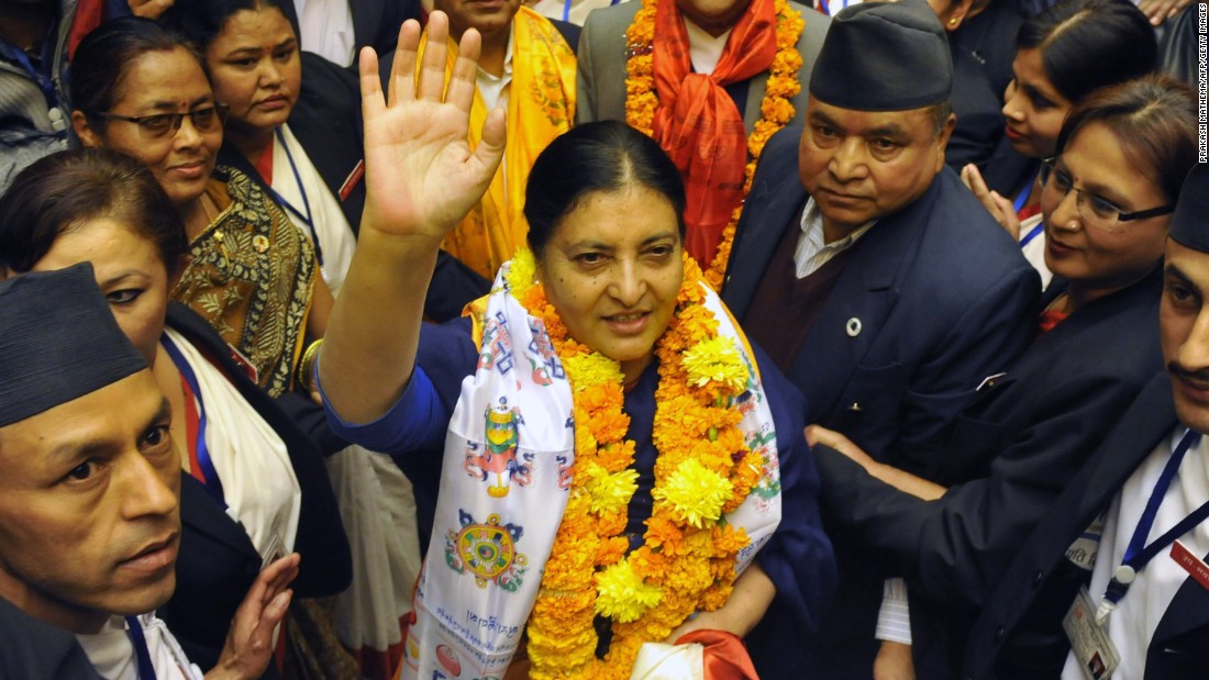 Bidhya Devi Bhandari is the first female President of Nepal. Nepal&#39;s parliament elected Bhandari in October 2015.