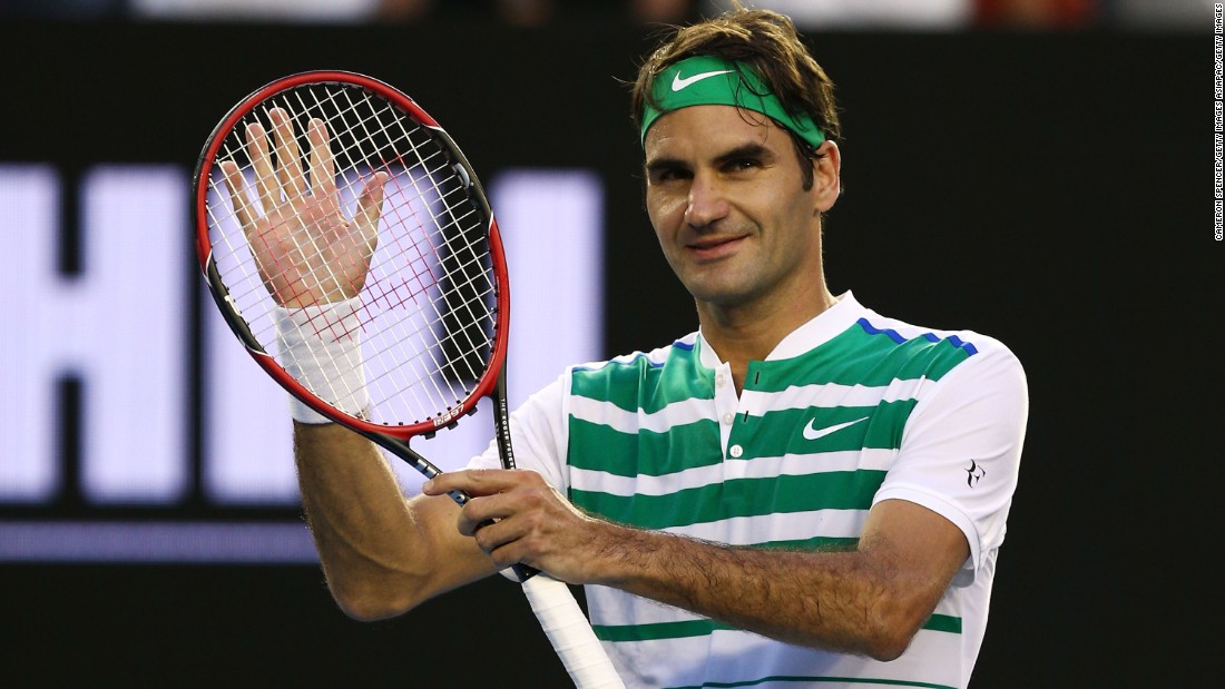Roger Federer is back on the practice court after undergoing keyhole surgery on his knee in Switzerland three weeks ago.
