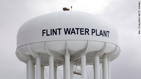 FLINT, MI - JANUARY 13:   The Flint Water Plant tower is shown January 13, 2016 in Flint, Michigan. On Tuesday, Michigan Gov. Rick Snyder activated the National Guard to help the American Red Cross distribute water to Flint residents to help them deal with the lead contamination that is in the City of Flint&#39;s water supply.  (Photo by Bill Pugliano/Getty Images)