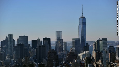 View of One World Trade Center, also known as the &quot;Freedom Tower&quot; and the Manhattan skyline looking south from the Empire State Building February 14, 2014, in New York. (STAN HONDA/AFP/Getty Images)