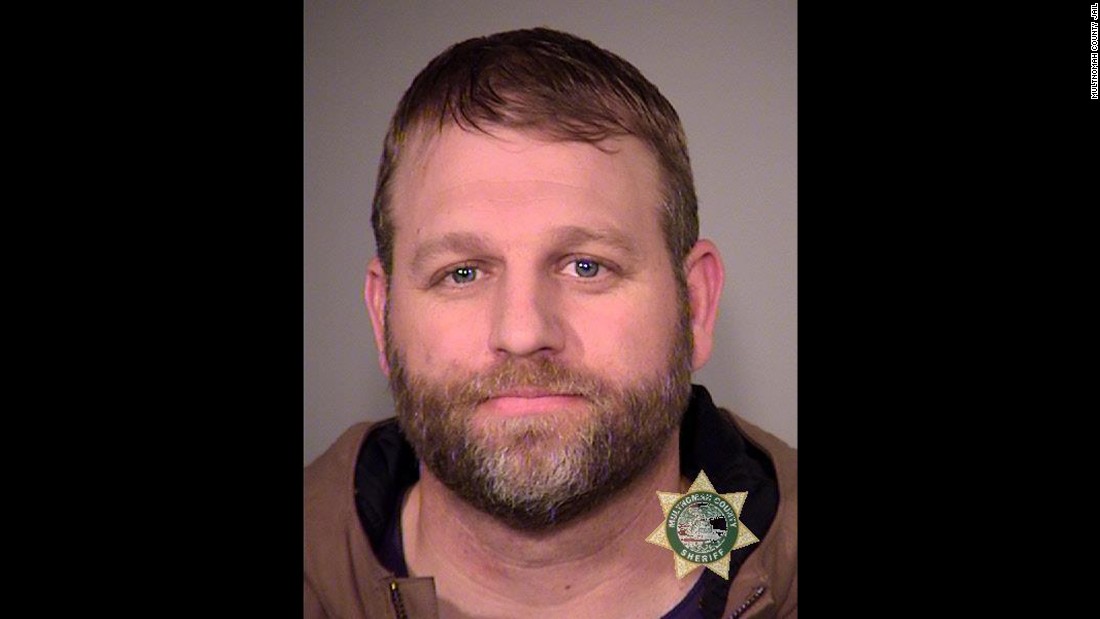 Seven people linked to an armed occupation of the Malheur National Wildlife Refuge in Oregon were arrested in that state on Tuesday, police said. Five, including the occupiers&#39; leader, Ammon Bundy (pictured), were arrested in a traffic stop on U.S. 395, police said.
