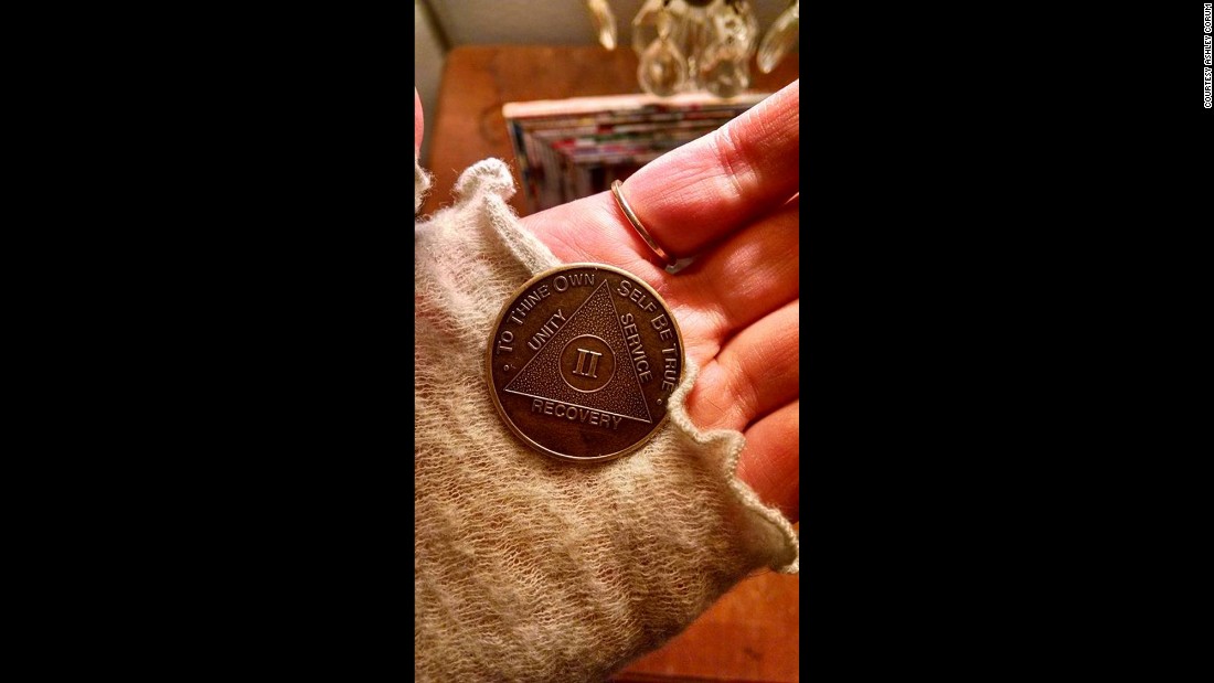Rachel recently received this coin from AA as a token to commemorate her two years of being sober. 