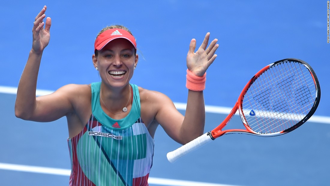Konta will play Angelique Kerber in the semifinal after the German overcame two-time Australian Open champion Victoria Azarenka 6-3 7-5.