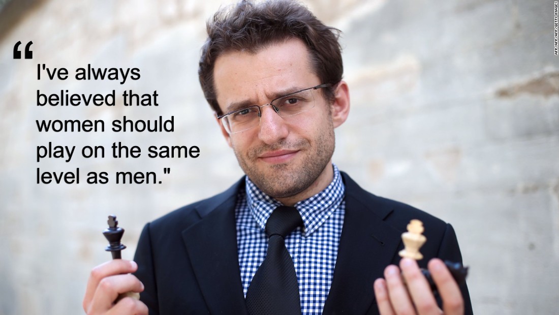&quot;Women are generally weaker than men at chess, because they are told from a very young age: &#39;Oh honey, you lost, you&#39;re a girl, it&#39;s OK.&#39; So it&#39;s also a psychological thing,&quot; said Aronian.&lt;br /&gt;The chess champion believes women should play with men.&lt;br /&gt;&quot;When you limit women to playing against each other, that creates a  disbalance. Every woman who stopped playing against women, and started against men, became a much stronger player.&quot;